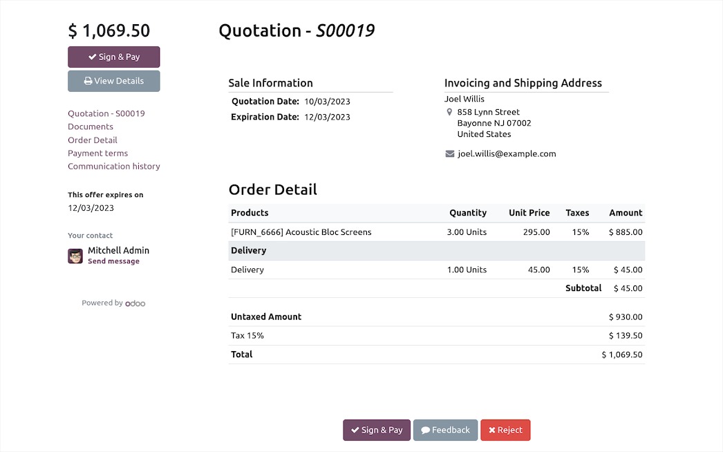 odoo sales